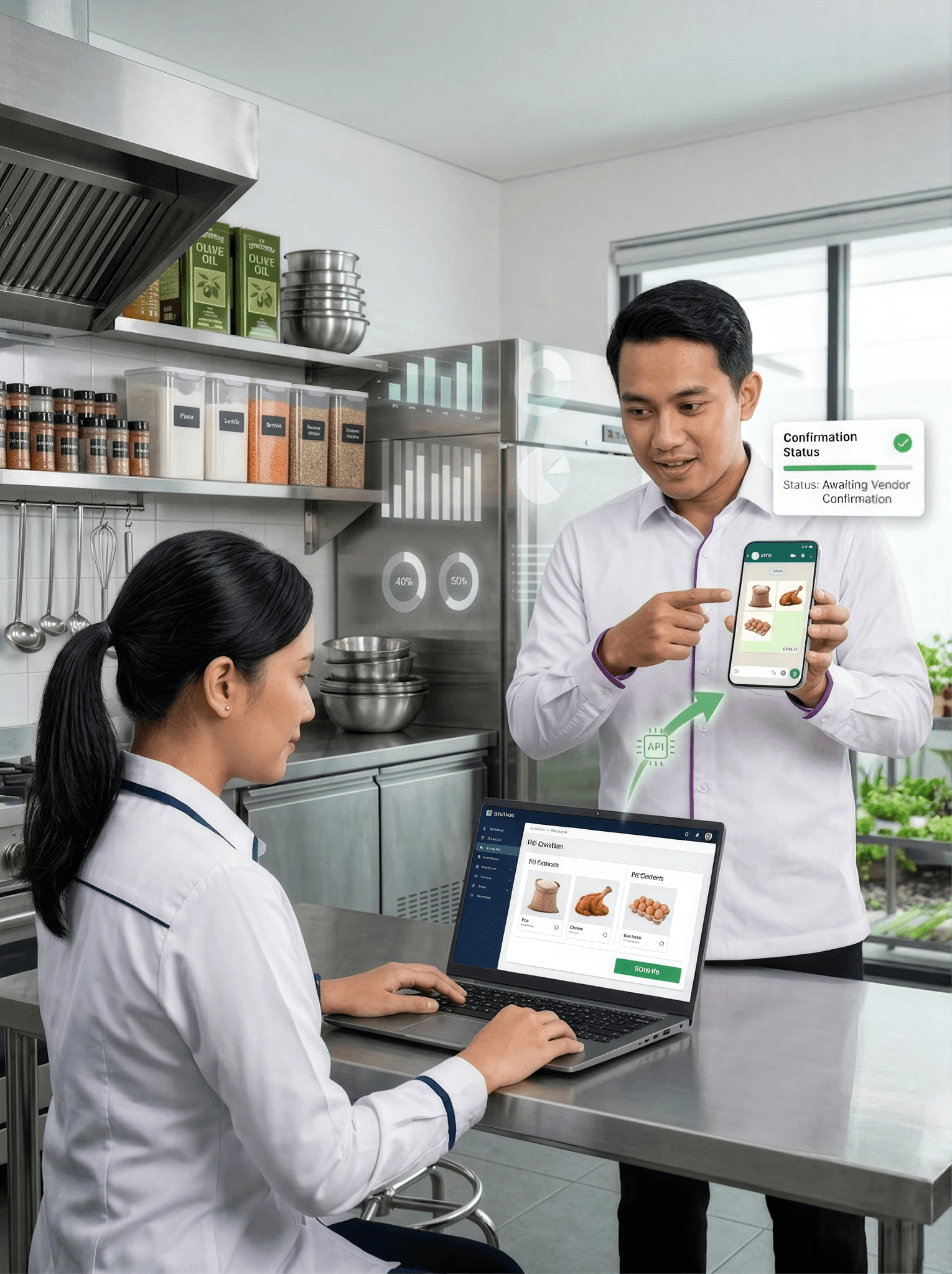 Operator SPPG memeriksa penerimaan barang
